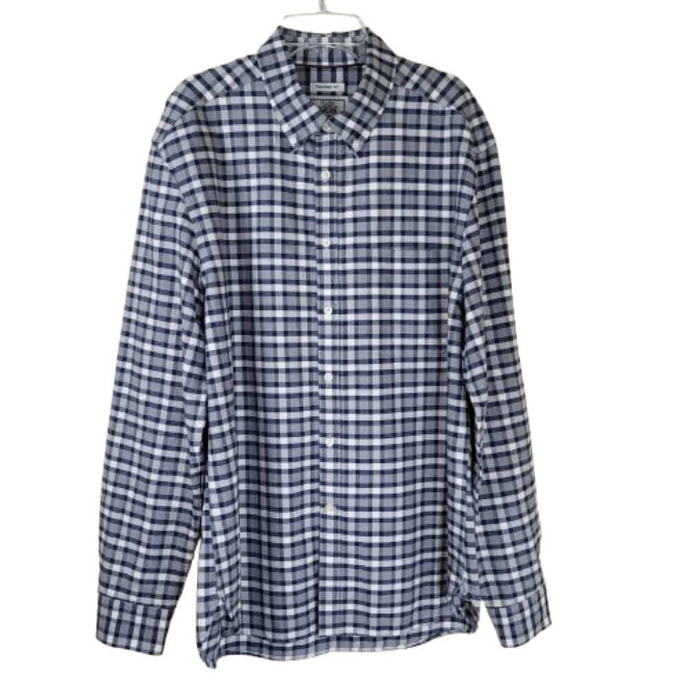 Jos A Banks 1905 Tailored Fit Plaid Long Sleeve Button Down Shirt Men's Large